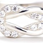 The Love Between Mother and Daughter is Forever Mother Daughter Ring, Story Jewellery Mother Daughter Square Knot Ring for Women, Friends, Mothers Day Birthday Christmas Gifts Jewelry Gift for Women
